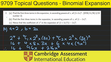 CIE AS Level Maths 9709 Binomial Expansion - Solved Topical Questions