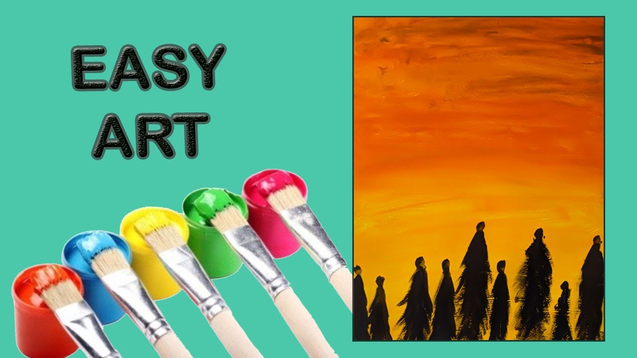 Simple Sunset Acrylic Painting You Can Master Today YouTube