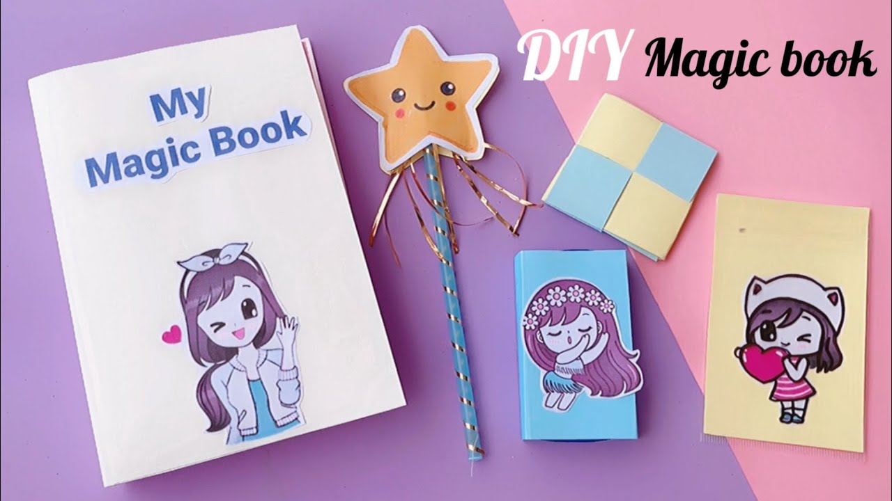 6 Paper Magic In A Book Diy Cute Magic Book How To Make Paper Magic