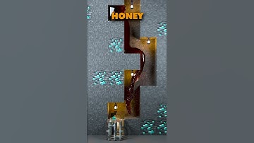 Minecraft 3D water ,lava honey vs Slime fluid simulation 💎⛏️#minecraft #3danimation #3dsimulation