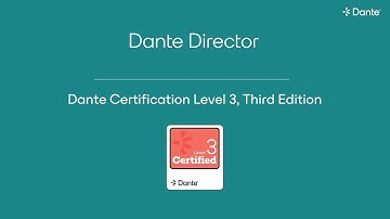 Dante Level 3, Chapter 4: Dante Director (3rd Edition)