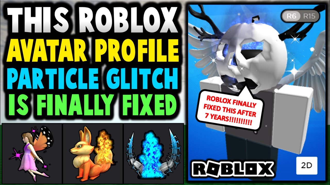 It Took Roblox 7 Years To Fix This Avatar Glitch Particle Hats Fixed Youtube - particle hats roblox