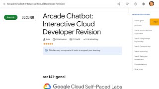 Arcade Chatbot Interactive Cloud Developer Revision arc141-genai