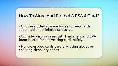 How To Store And Protect A PSA 4 Card? - The Memorabilia Zone