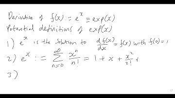 HOW TO DIFFERENTIATE e^x THE EXPONENTIAL FUNCTION? (FIRST PRINCIPLES DIFFERENTIATION, EXPONENTIALS)