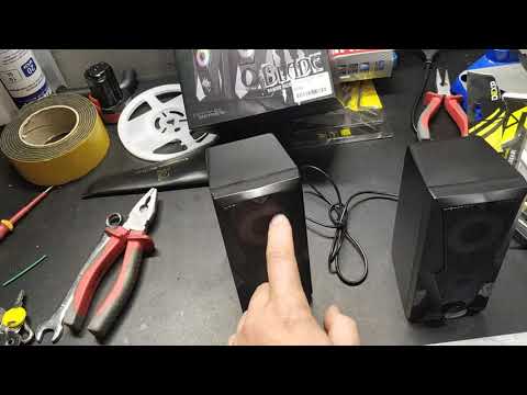 Колонки с подсветкой 2.0 Qumo Blade AS001