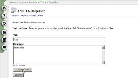 ANGEL: Submitting to Drop Box