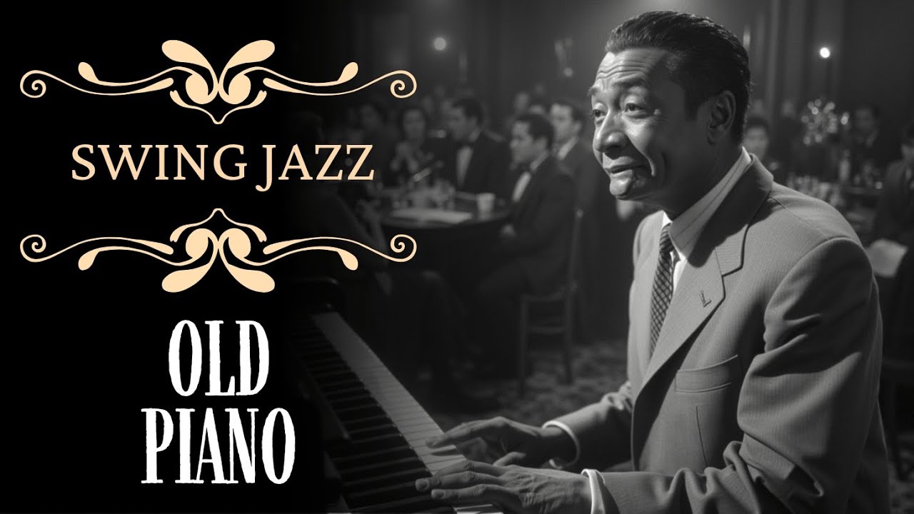 Old School Swing Jazz Piano Instrumental Vintage Cafe Music Golden