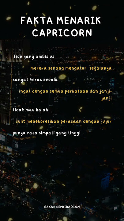 FAKTA MENARIK CAPRICORN #zodiacsigns #astrologysign #storywa