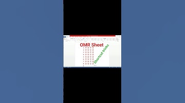 How to create OMR sheet in ms-word//shortcut tricks//100%working#viralvideo#shortsfeed#trending#like