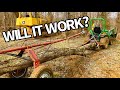 Log Skidding Winch for Compact Tractor - First Test Run in Woods