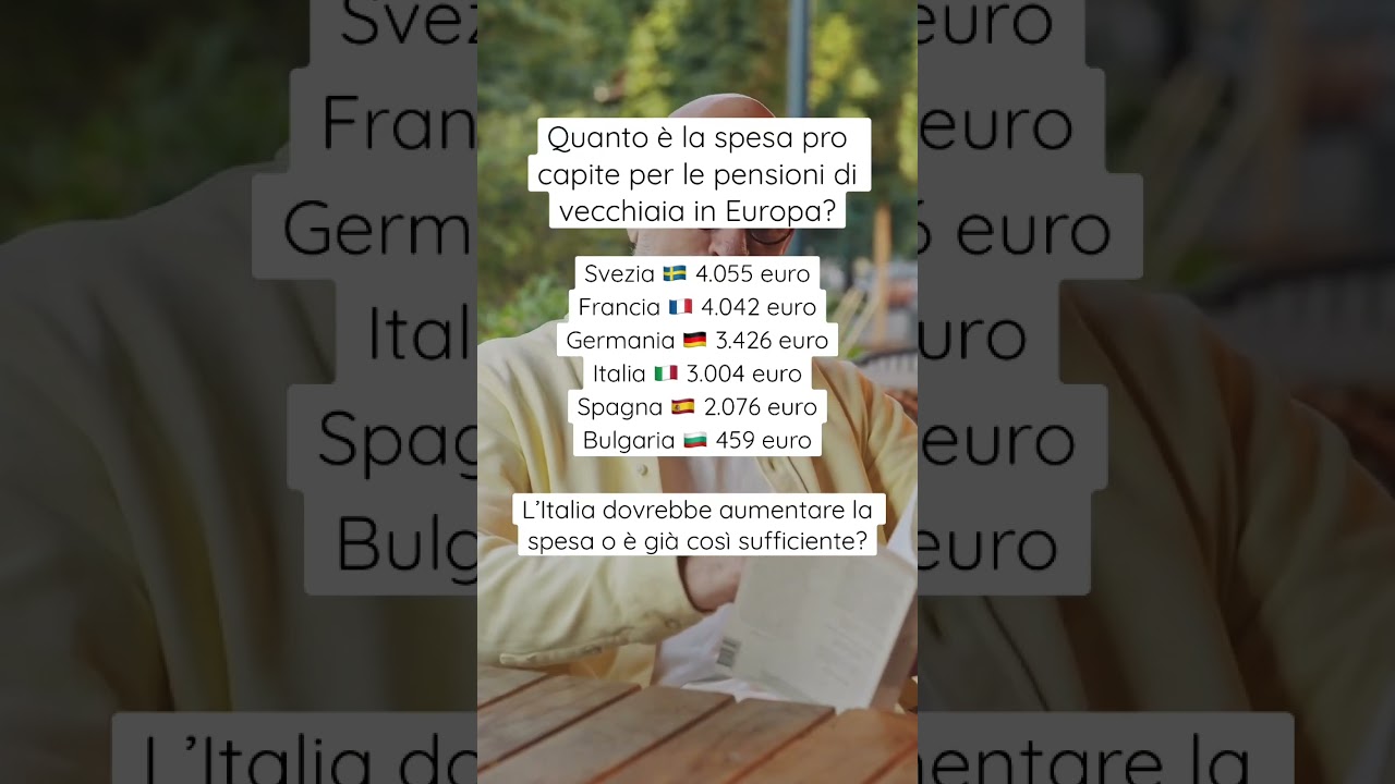 Quanto è la spesa pro capite per le pensioni di vecchiaia in Europa?