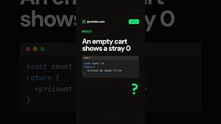 Why does an empty cart render a 0 in React?  #javascript #webdev #coding  #react