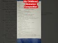 Composition (My Childhood Memories)