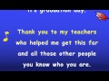 Kindergarten graduation song with lyrics  karaoke sing along