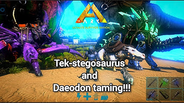 Tek-Stegosaurus and Daeodon taming!!! | Ark Ultimate Mobile Edition | Clash Gaming