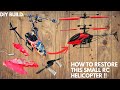 RESTORATION OF AN OLD MINI RC HELICOPTER || 100% really flying Again || DIY video