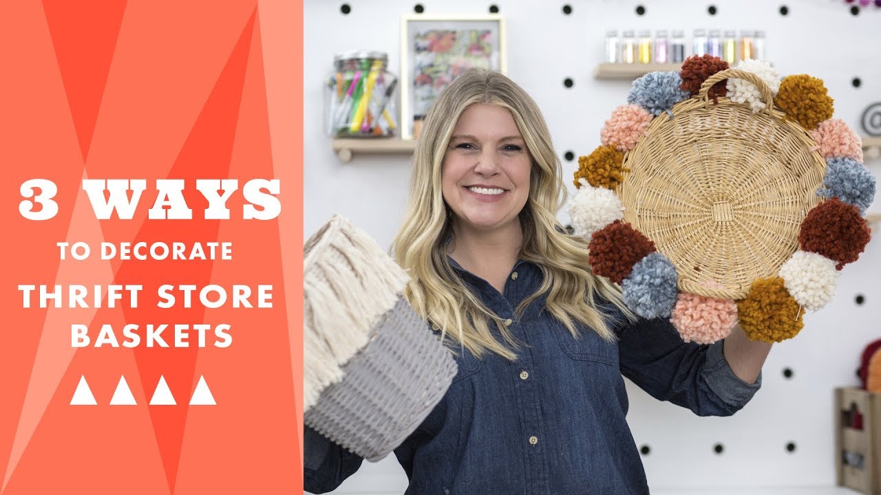 3 Ways to Decorate Thrift Store Baskets - HGTV Handmade - YouTube