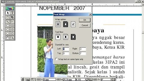 How to wrap text around photo, image or graphic in adobe PageMaker in hindi