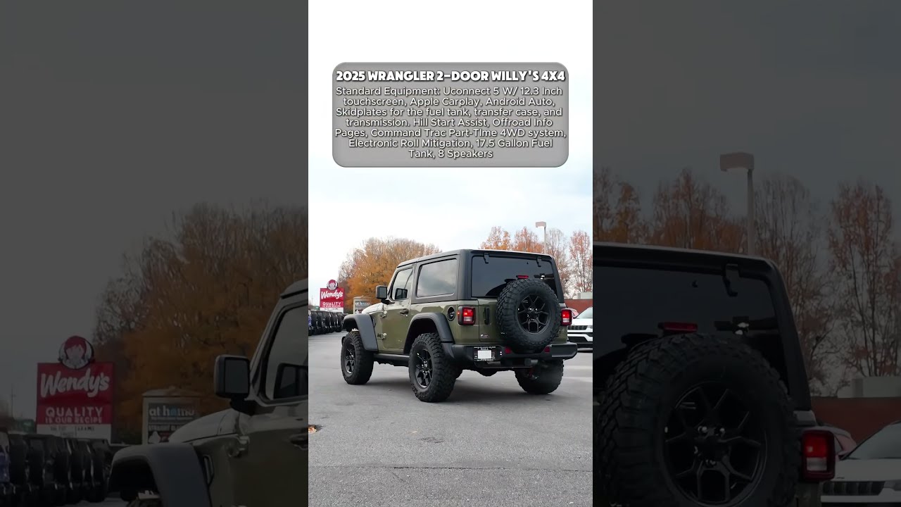 NEW 2025 Jeep Wrangler Willys 4x4 Mall Of Georgia CDJR Yourdodge Com Gwinnett County Buford