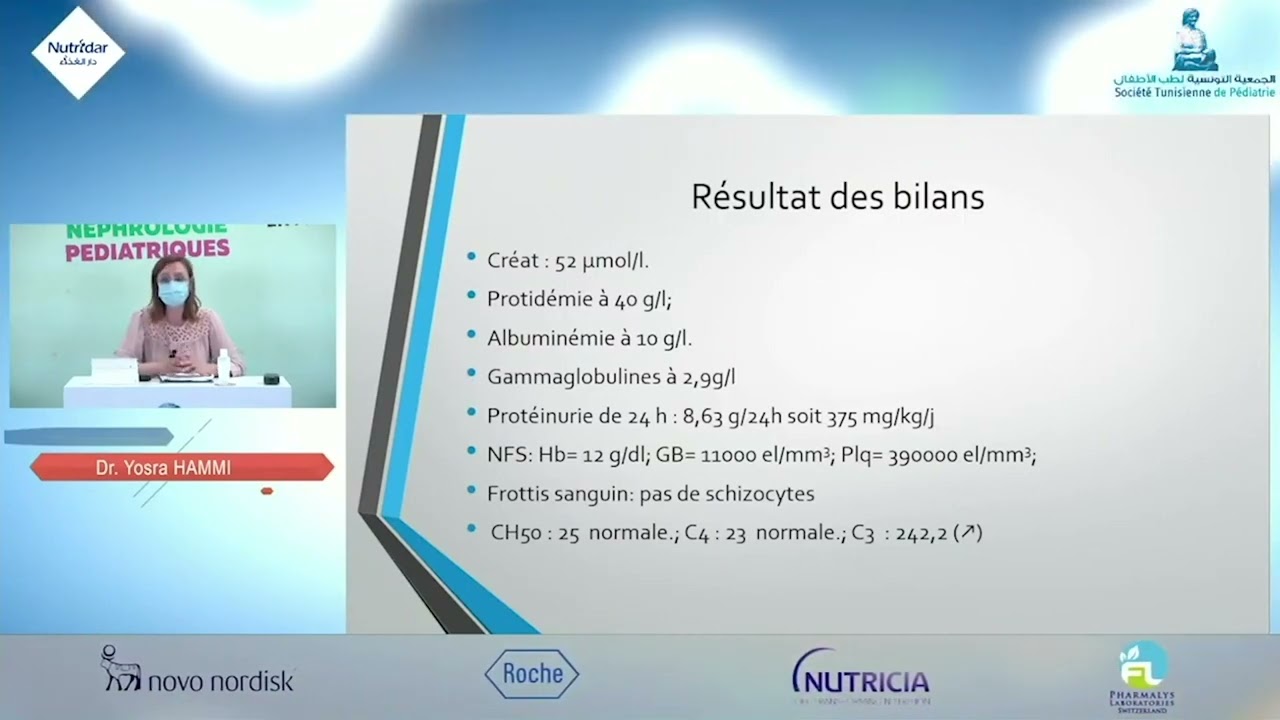 Cas clinique en Néphro ped Syndrome Néphrotique- Dr Yosra Hammi- Société Tunisienne de pédiatrie