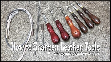 Leather Videos - How to sharpen leather tools - Sharpening Round Edge Bevelers - Leather Edge Tools