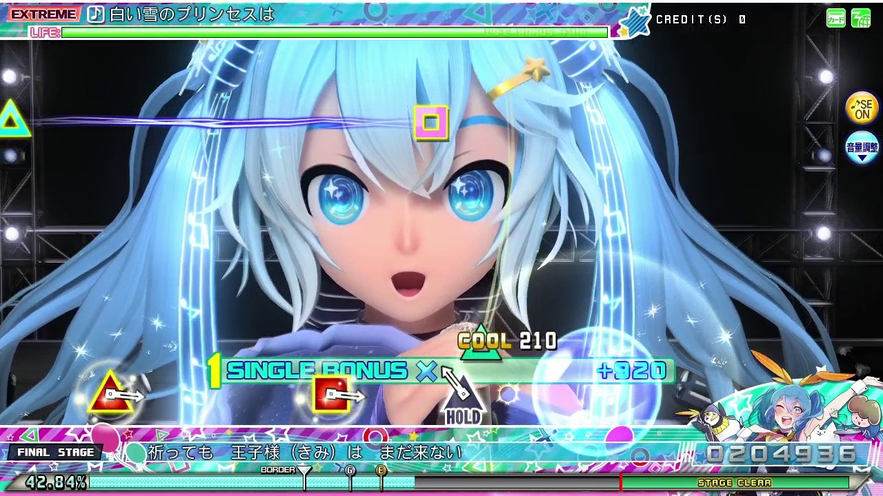 Project Diva Arcade Ft The Snow White Princess Is Extreme Snow Miku 17 Youtube