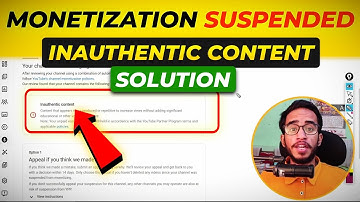 Monetization Suspended Due To Inauthentic Content (Solution ?) || YouTube Channel Demonetized 2025