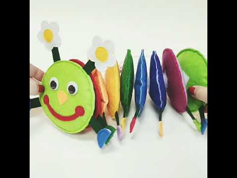 Развивающая игрушка «Радужная гусеница» - YouTube