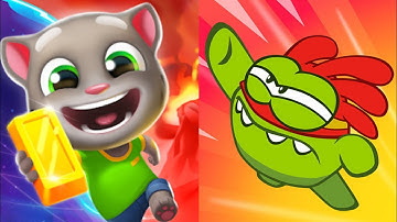 Talking Tom Hero Dash vs Om Nom Run - Android iOS Gameplay UFUVVXPWAQ