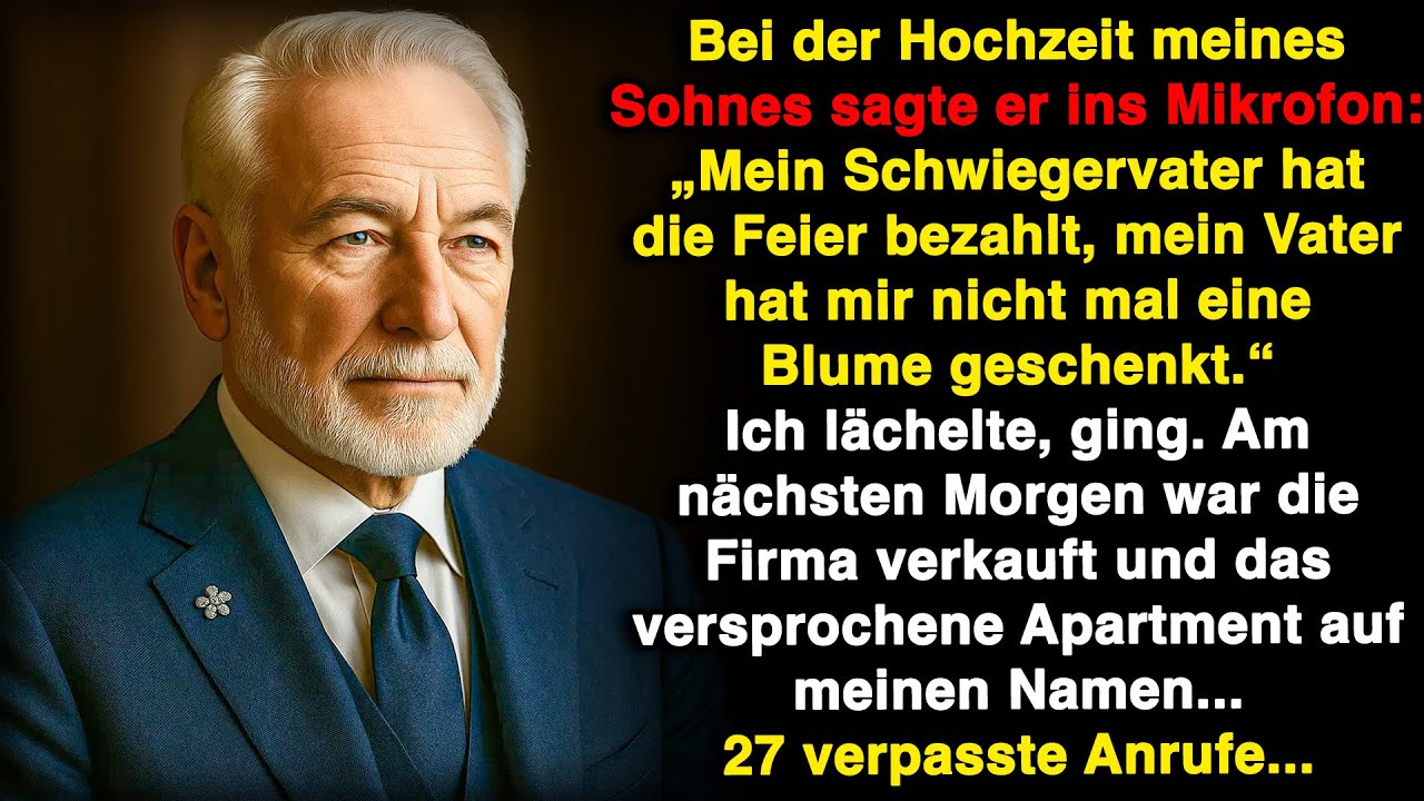Bei der Hochzeit sagte er: „Schwiegervater zahlte alles, mein Vater nicht mal eine Blume!“
