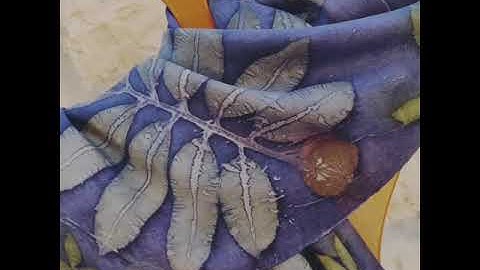 Botanical print silk scarf. https://etsy.me/3oN2GSE