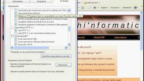Internet Explorer 8 - IE8 - FTP Passivo configurazione