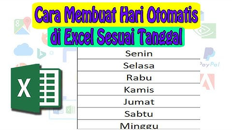 Cara Membuat Hari Otomatis di Excel Sesuai Tanggal