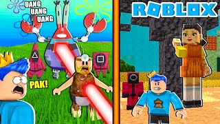 KEREN!! TUAN CRAB JADI BONEKA SQUID GAME VS PIGGY SQUID GAME VS MINECRAFT SQUID GAME DI ROBLOX!!