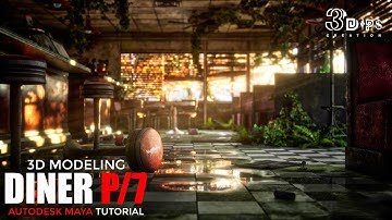 Autodesk Maya 3D Modeling Tutorial | Diner House Creation Part 7 | Step-by-Step Guide #mayamodeling