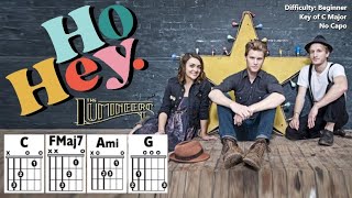 HO, HEY by The Lumineers (Easy Guitar & Lyric Scrolling Chord Chart Play-Along)