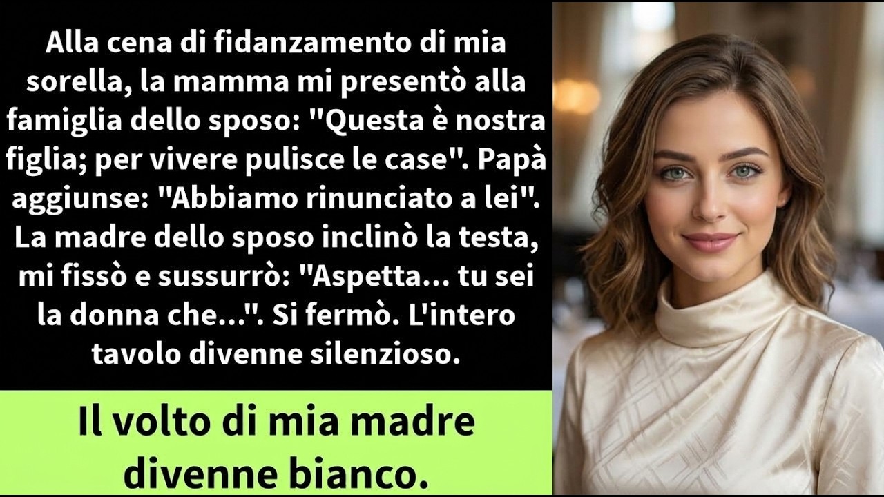 «Per vivere pulisce le case», ha detto mia madre alla famiglia dello sposo, sorridendo come se si scusasse per una macchia sulla tovaglia. Mio padre ha aggiunto: «Abbiamo rinunciato a lei»....