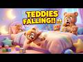 10 Little Teddies Fell Off the Bed! 😱🧸 (Cute Bedtime Song for Kids)”