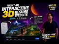 I Built an Interactive 3D Resume Website with Three.js & React | Day 6/30 | ASH KRO YAAR