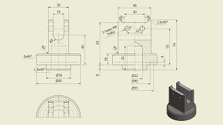 Tutorial Inventor - 054 PIVOTING SUPPORT (Part-014)