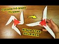 How to make a Paper Ninja Star (Shuriken) | Cyclone Tri-blade Thrower | Paper Weapons