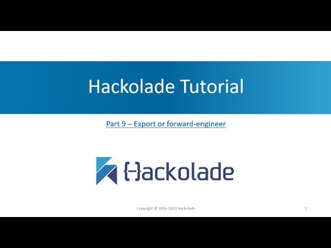 Hackolade Tutorial -