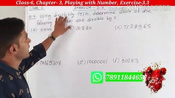 Class 6 maths (NEW NCERT) ,Chapter 3, Playing with Numbers, Exercise-3.3, Q.-4