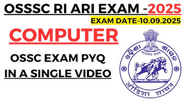 2895 RI ARI AMIN EXAM 2025 I COMPUTER OSSC PYQ BY LAXMIDHAR SIR I OSSSC RI ARI AMIN 2025