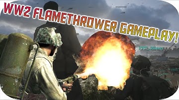 Call of Duty World War II American and German Flamethrower Gameplay