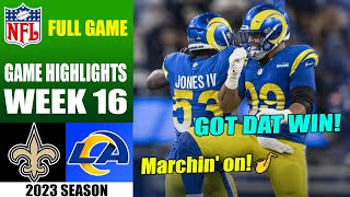 New Orleans Saints vs Los Angeles Rams FULL GAME [WEEK 16] | NFL Highlights 2023
