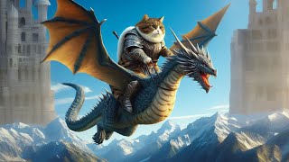 Dragon Rider #cute #cat #dragon