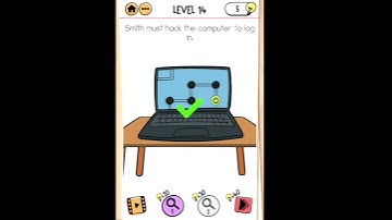Brain Test 2 Level 14 Smith must hack the computer to log in.