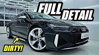 DIRTY Audi RS7 Wash, Polish & Ceramic Coating (ASMR)